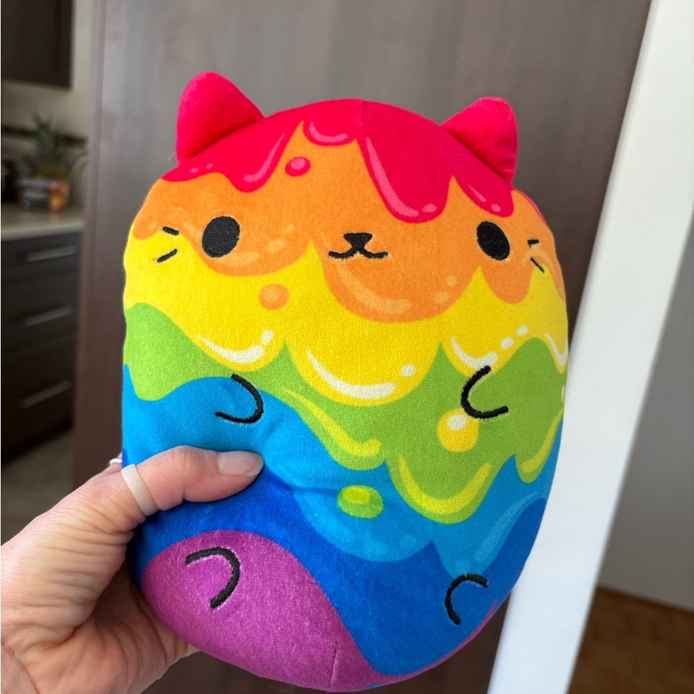 Cats Vs. Pickles Rainbow Pinata Squishy Plush Stuffed Amimal Multi Color 8" A2